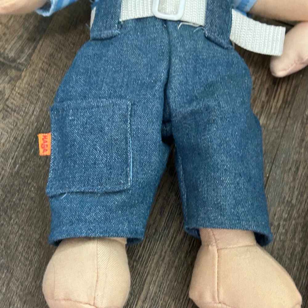 HABA Soft Fabric Dolls‎ Lot of 2 Cassie and Graham 12 Inch Overalls Freckles